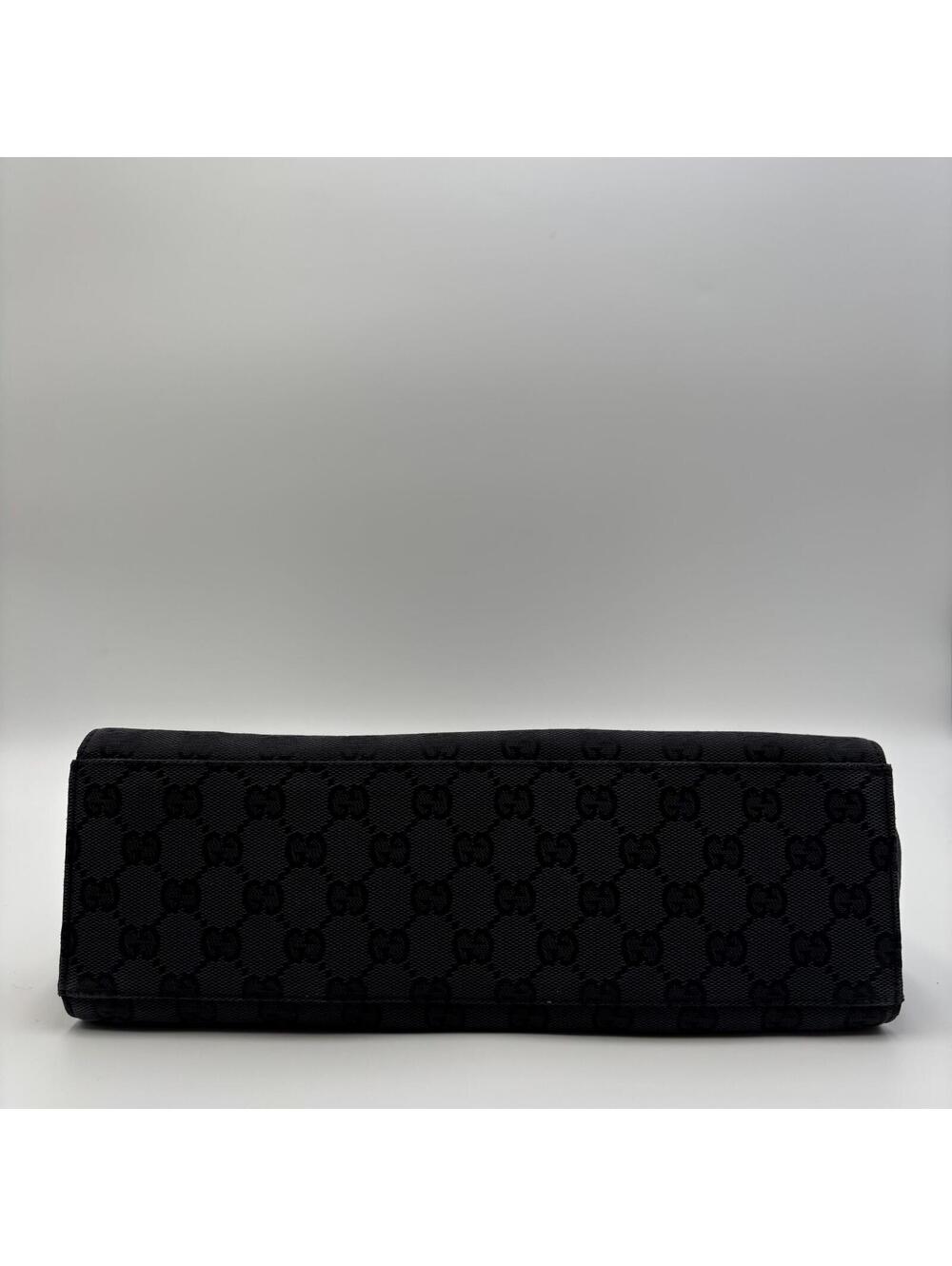 Gucci Bamboo GG Canvas Tote Bag Black - Picture 7 of 12